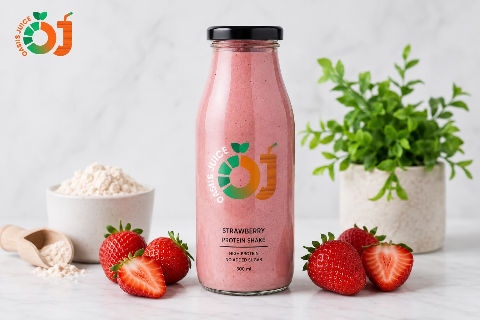 Strawberry protein shake