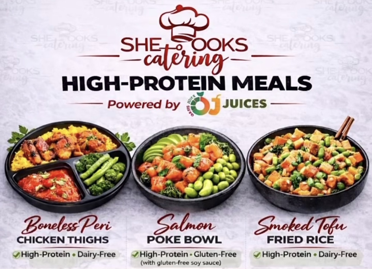 High-protein prep meals